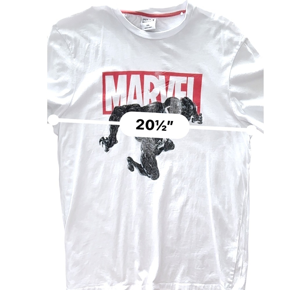 "Venom Marvel Graphic T-Shirt Men's L White Comic Superhero Tee" - Picture 5 of 6